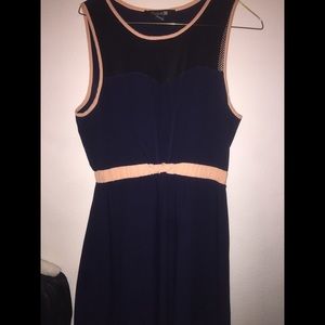 Forever 21 navy blue mesh dress